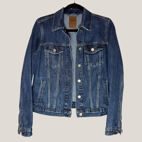 GAP Classic Blue Denim Jean Jacket Women’s Small - Picture 1 of 6
